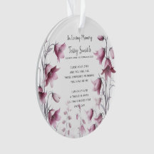 Funeral / Memorial Remembrance Ornament