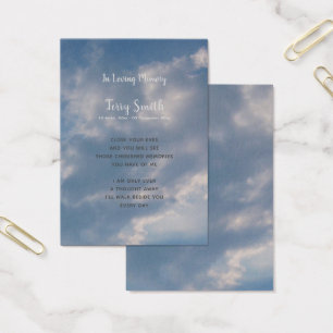 Funeral / Memorial Remembrance Prayer Card