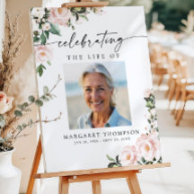 Funeral Memorial Sign, Celebration of Life In Love