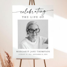 Funeral Memorial Sign Celebration of Life In Lovin