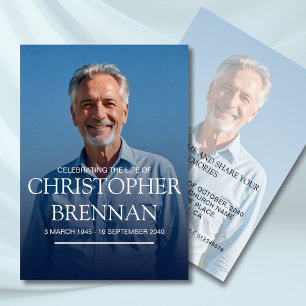 Funeral Memorial Simple Celebration Of Life  Invitation