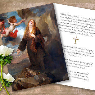Funeral Memorial St Rosalia Prayer Sympathy Cards