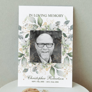 Funeral Memorial Sympathy Poem Prayer Thank You Card