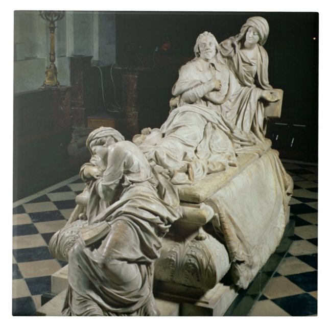 Funeral monument to Armand-Jean du Plessis, Cardin Ceramic Tile (Front)