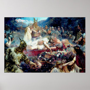 Funeral of a Viking Warrior Sigurd and Brynhild Poster