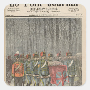 Funeral of Albert Victor  Duke of Clarence Square Sticker