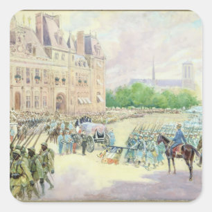 Funeral of General Joseph Gallieni 1916 Square Sticker