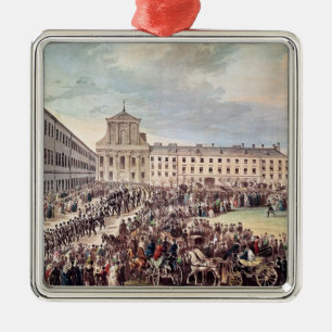 Funeral of Ludwig van Beethoven  in Vienna Metal Ornament