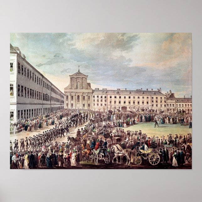 Funeral of Ludwig van Beethoven  in Vienna Poster (Front)