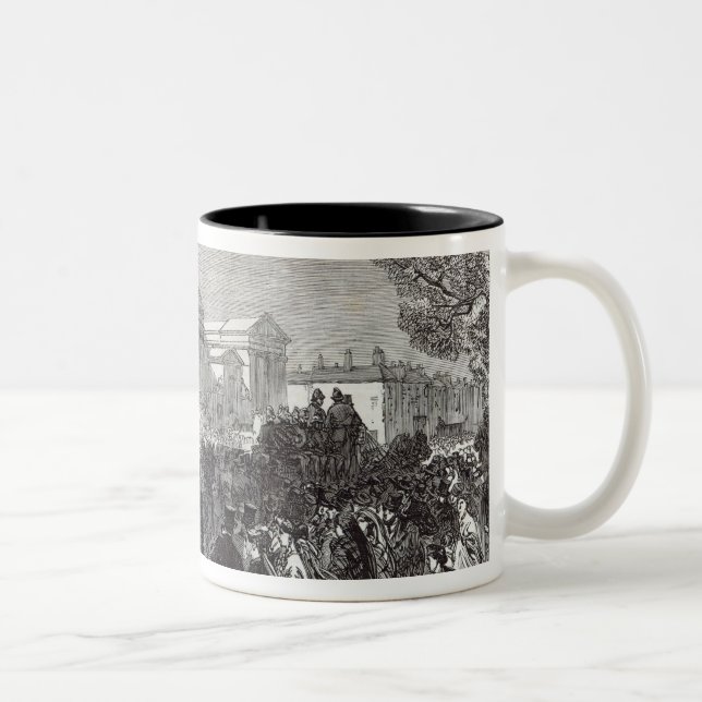 Funeral of Sergeant Brett Two-Tone Coffee Mug (Right)