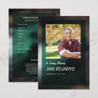 Funeral Order of Service Card Template