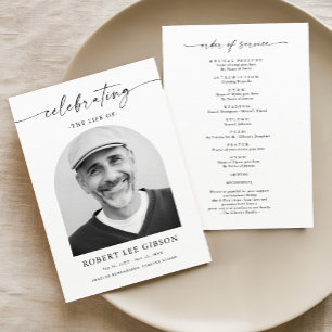 Funeral Order Of Service Celebration Of Life Photo Program