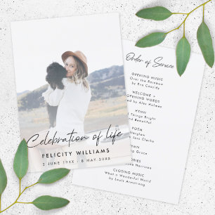 Funeral Order of Service   Celebration of Life Program