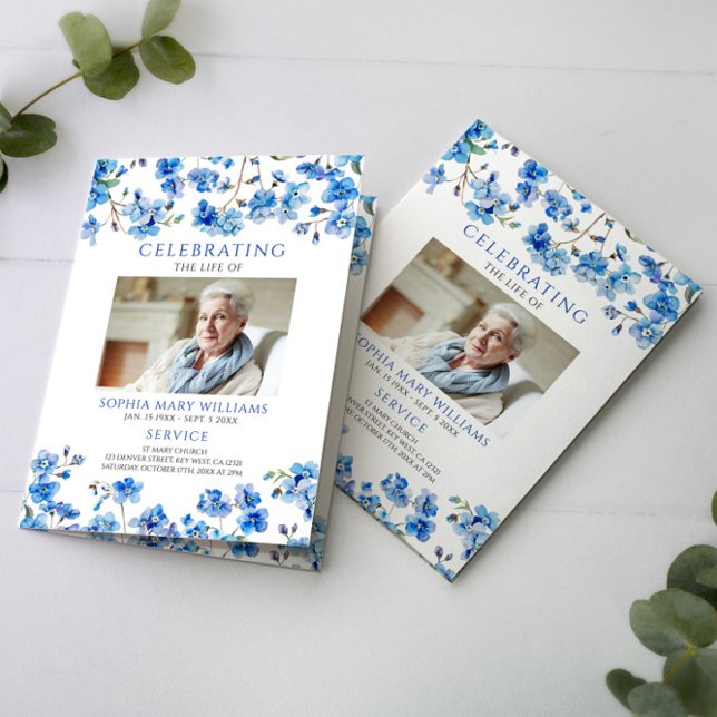 Funeral Order of Service | Floral Memorial Program (Creator Uploaded)