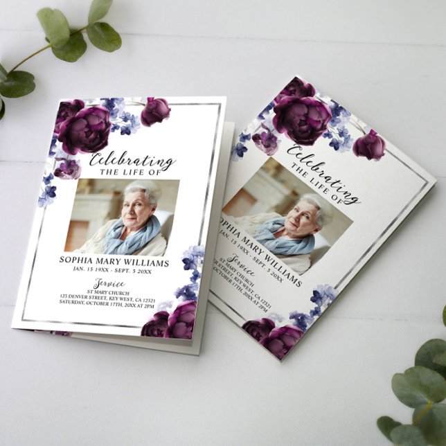 Funeral Order of Service | Floral Memorial Program (Creator Uploaded)