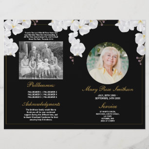 Funeral Order of Service Life Dark Orchid Flyer