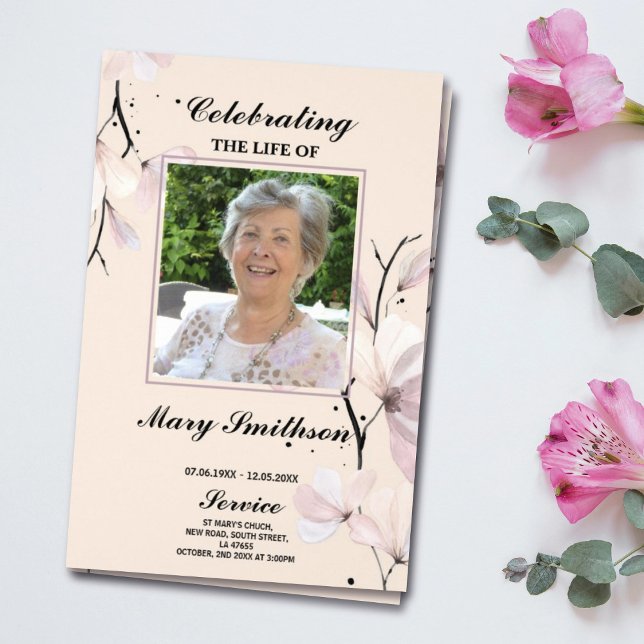 Funeral Order Service Celebration of Life Pastel  Flyer (Creator Uploaded)