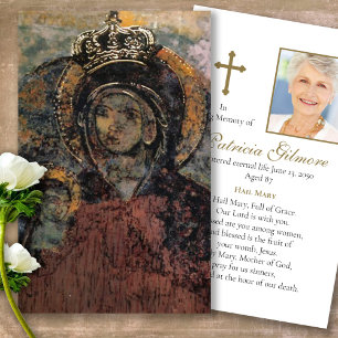 Funeral Our Lady of Mellieha Prayer Sympathy Cards