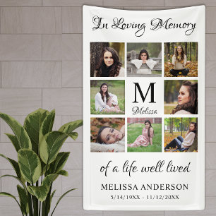 Funeral Personalised In Loving Memory Photo Banner