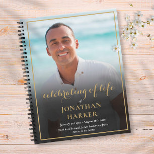 Funeral Photo Celebration of Life Guestbook Notebook