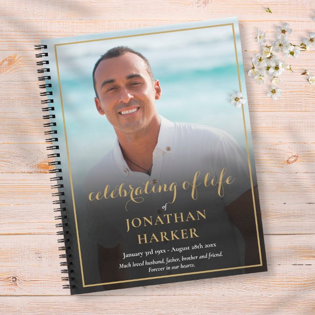 Funeral Photo Celebration of Life Guestbook Notebook (Creator Uploaded)