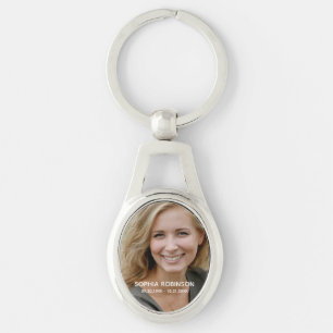 Funeral Photo Memorial Keepsake Key Ring