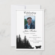 Funeral Photo Prayer Card Black White Bible Verse