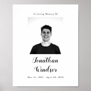 Funeral Photo Sign, Celebration Of Life Sign