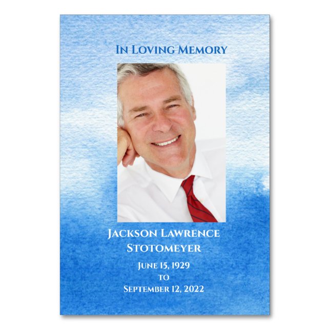  Funeral Photo Sympathy Memorial Prayer Card (Front)