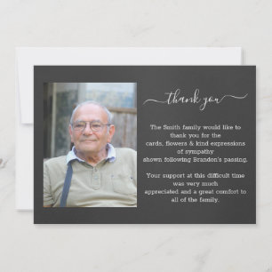 Funeral Photo Thank You Card