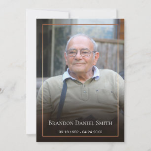 Funeral Photo Thank You Card