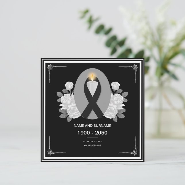 Funeral Prayer  Invitation (Standing Front)