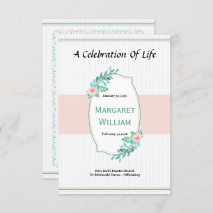 Funeral Program Card