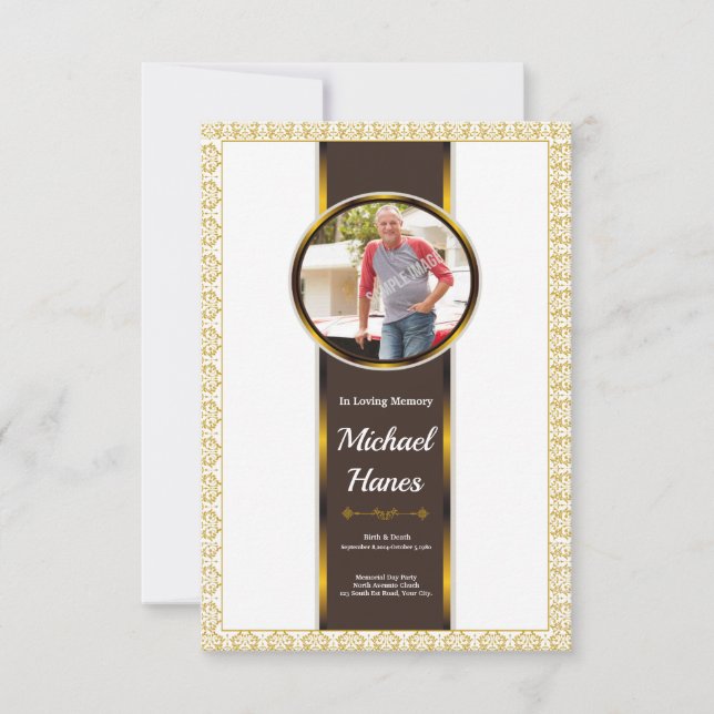Funeral Program Card Template (Front)