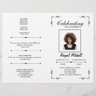 Funeral Program | Celebrating The Journey Flyer