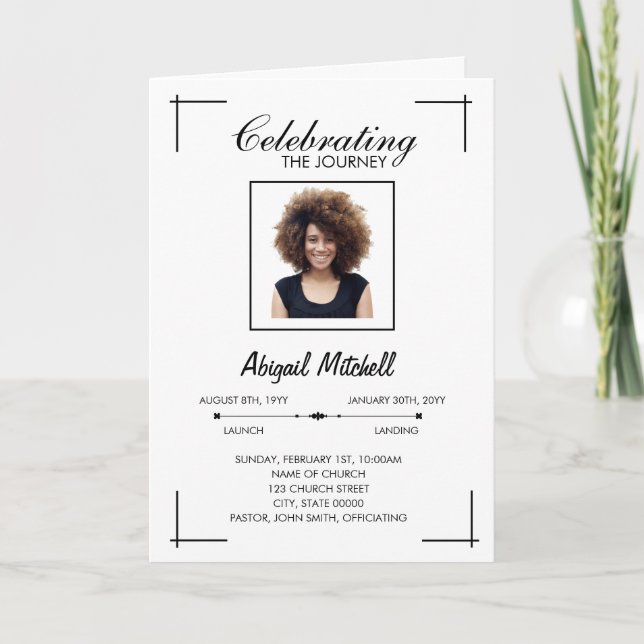 Funeral Program | Celebrating The Journey | FP0016 (Front)
