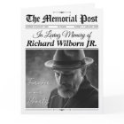 Funeral Program Celebration of Life Newspaper Card