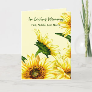 Funeral Program Custom Sunflower Garden Flower