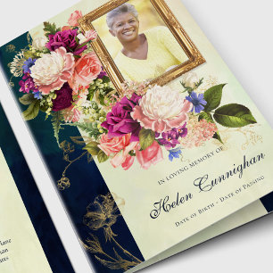 Funeral Program Floral Funeral Order Service