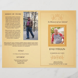 Funeral Program Flyer Template