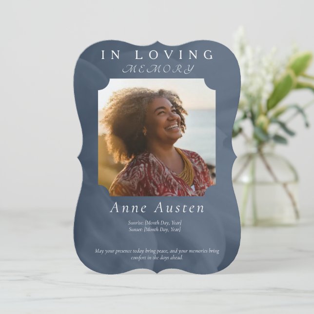 Funeral Program  Memorial Keepsake (Standing Front)