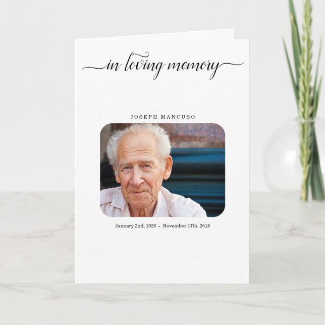 Funeral Program / Memorial Service Pamphlet (Front)
