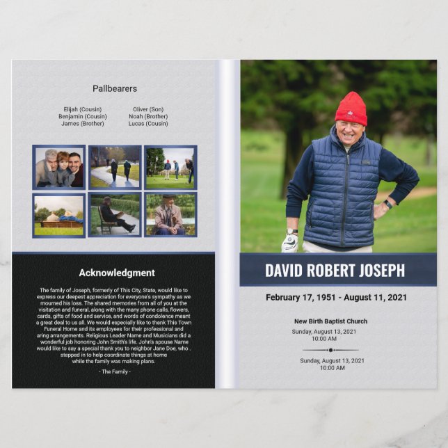 Funeral Program Template (Front)