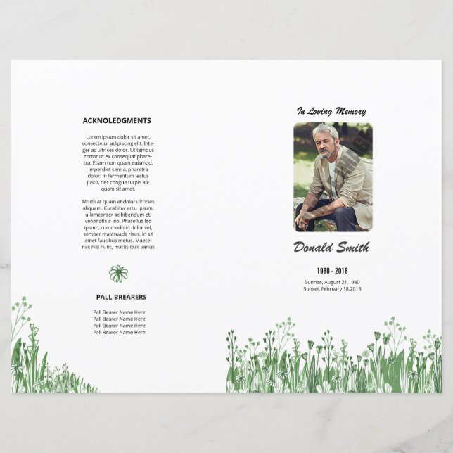 Funeral Program Template (Front)