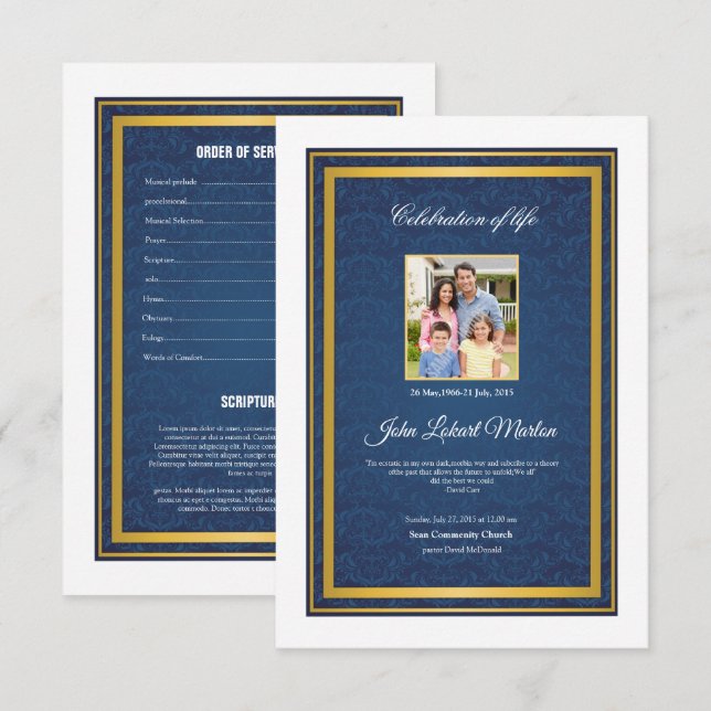 Funeral Program Template (Front/Back)