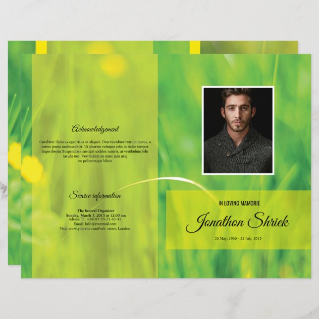 Funeral Program Template (Front/Back)