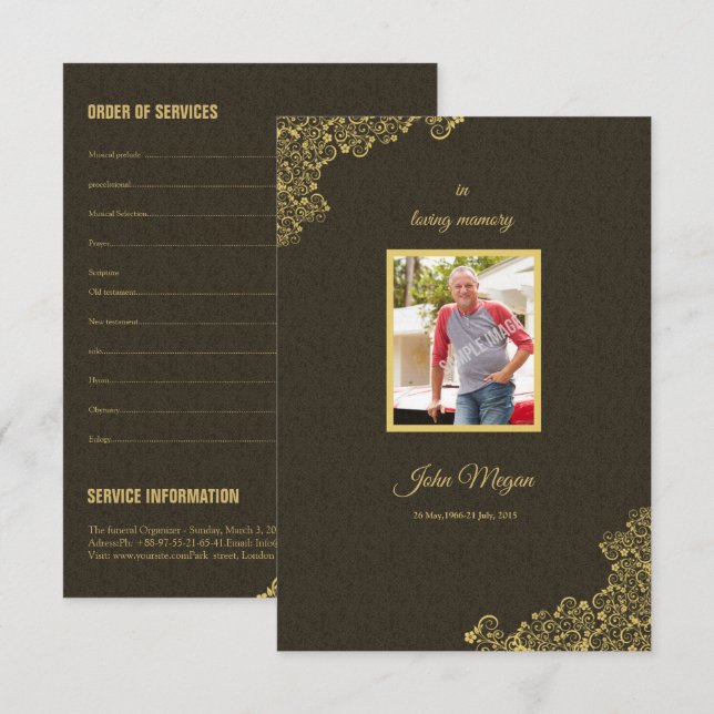 Funeral Program Template (Front/Back)