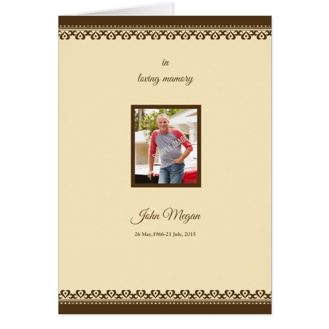 Funeral Program Template Brochure (Front)