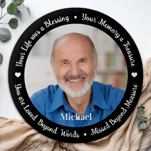 Funeral Remembrance Custom Memorial Photo 6 Cm Round Badge