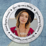 Funeral Remembrance Keepsake Memorial Photo 6 Cm Round Badge<br><div class="desc">Honour your loved one with a custom photo memorial funeral button. This unique memorial funeral button keepsake is the perfect gift for yourself, family or friends to pay tribute to your loved one. We hope your memorial button will bring you peace, joy and happy memories. Perfect for celebration of life...</div>